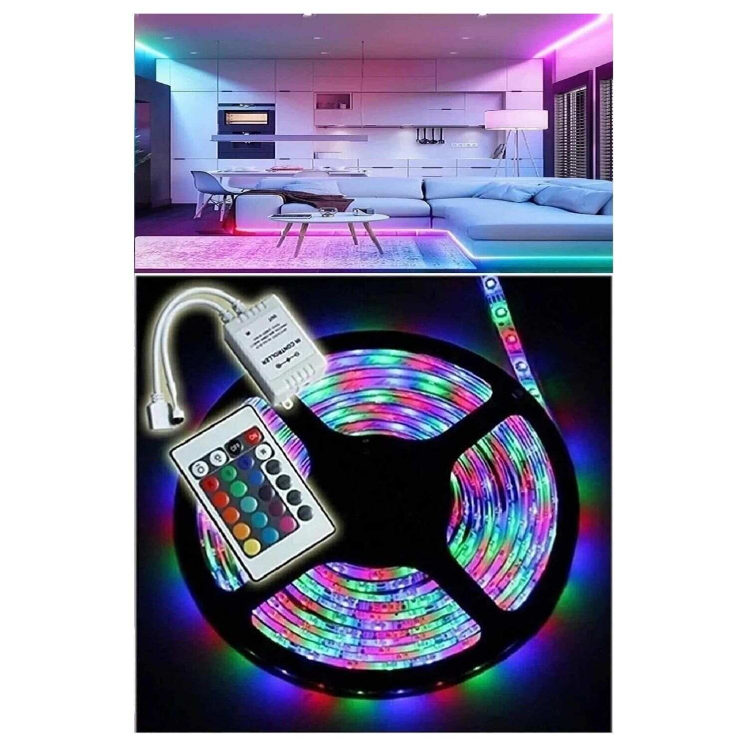 RGB 5 Metre Kumandalı Şerit LED Işık 